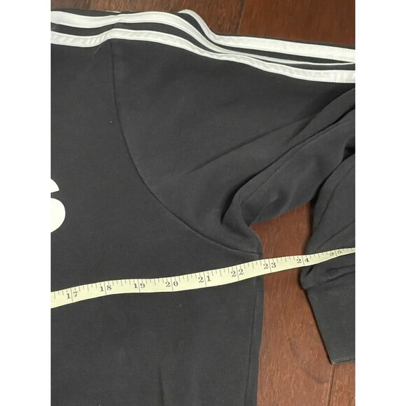 Adidas Black Hoodie with Classic Three Stipes Mens size Medium - Picture 8 of 10